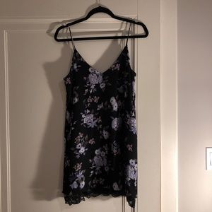 Floral Mini Slip Dress, Size S